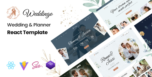 Weddingo - Wedding & Planner React Template by KodeSolution