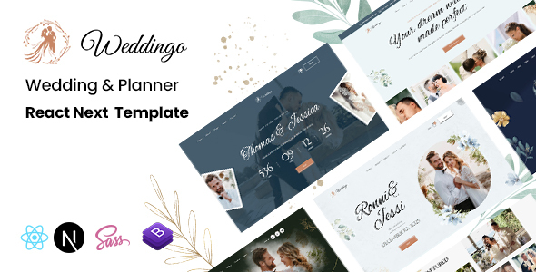 Weddingo - Wedding & Planner React Next Template by KodeSolution