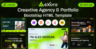 Aexora - Creative Agency & Portfolio Bootstrap HTML Template by SPRUKO