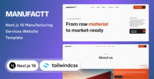 Manufactt - Manufacturing Services Next.js & Tailwind CSS Template by Unifato