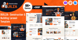 Builza – Construction & Building Laravel Template by webstall