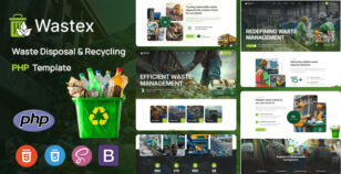 Wastex - Waste Disposal & Recycling PHP Template by KodeSolution