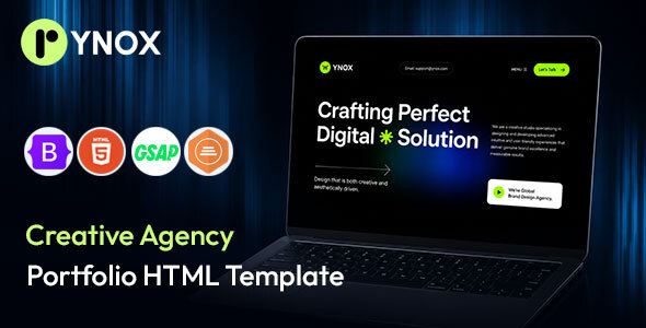 Rynox – Creative Agency Portfolio HTML Template by validthemes