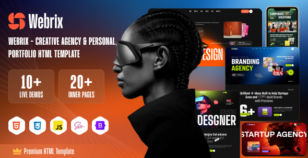Webrix – Creative Agency & Personal Portfolio HTML Template by themewolfs