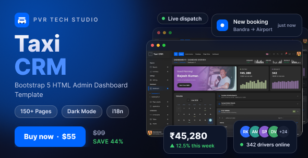 Taxi CRM - Bootstrap 5 HTML Admin Dashboard Template by PVR_TECH_STUDIO