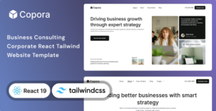 Copora - Business Consulting React 19 & Tailwind CSS 4  Template by Unifato