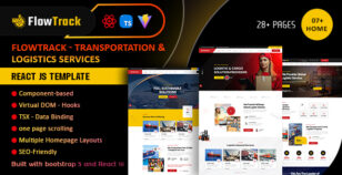 Flowtrack - Transportation & Logistics Services React JS Template by codearchives