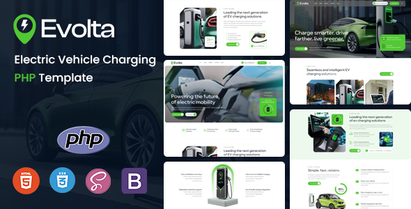 Evolta - Electric Vehicle Charging Station PHP Template by ThemeMascot