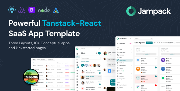 Jampack - Powerful TanStack-React SaaS App Template by Hencework
