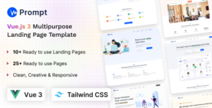 Prompt - Tailwind CSS Vue 3 Multipurpose Landing Template by coderthemes