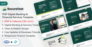 SecureVest - PHP Digital Banking & Financial Services Template by ShreeThemes