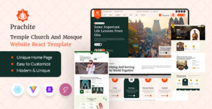 Prachite - Temple Church And Mosque Website React Template by pus_infotech