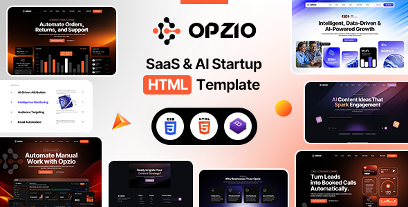 Opzio - SaaS & AI Startup HTML Template by designingmedia