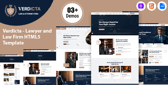 Verdicta – Law Firm and Attorney HTML5 Template by templateholy