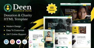 Deen - Donation & Charity HTML Template by themeholy
