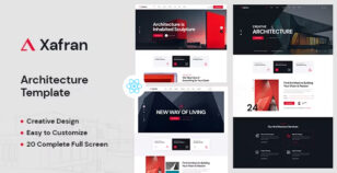 Xafran - Architecture React Js Template by starplate