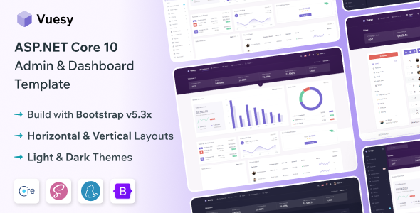 Vuesy - ASP.NET Core 10 Admin & Dashboard Template by themesdesign
