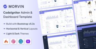 Morvin - CodeIgniter Admin & Dashboard Template by themesdesign