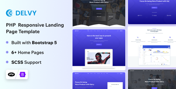 Delvy - Responsive PHP Landing Page Template by themesdesign