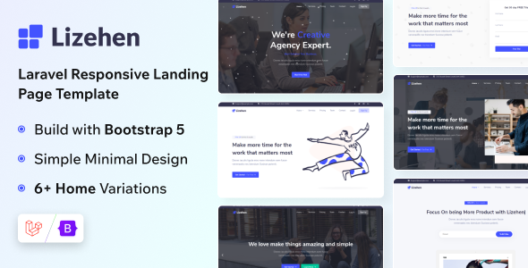 Lizehen - Laravel 13 Landing Page Template by themesdesign