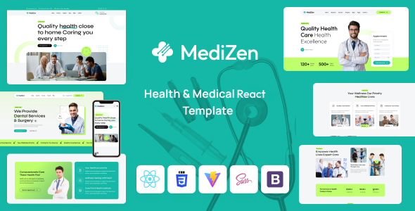 MediZen - Health & Medical React Template by Thememx