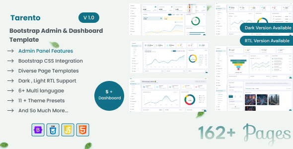 Tarento - Bootstrap Admin & Dashboard Html Template by PaiTheme