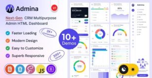 Admina – Bootstrap Admin Dashboard HTML Template Multipurpose by wowtheme7