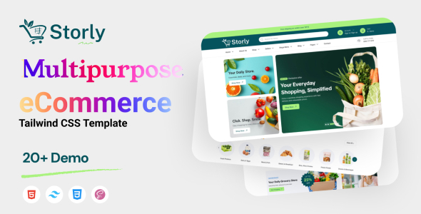 Storly – Multipurpose eCommerce Tailwind CSS Template by RiveupDigital