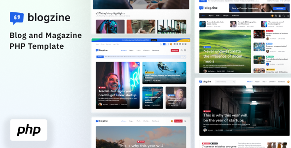 Blogzine - PHP Blog & Magazine Template by Stackbros