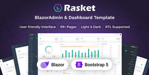 Rasket - Blazor Server Admin Dashboard Template by Techzaa