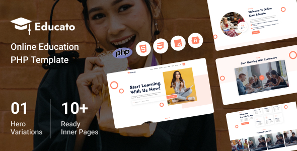 Educato - Online Education PHP Template by zcubethemes