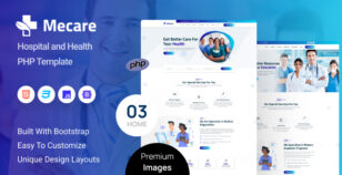 Mecare – Hospital and Health PHP Template by zcubethemes