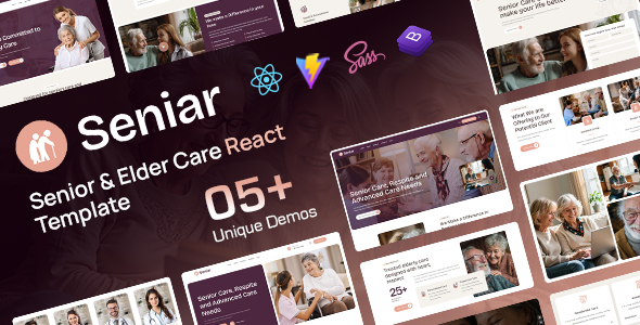 Seniar - Senior Care React Template by KodeSolution