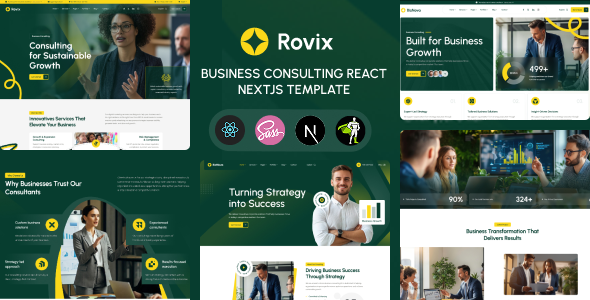 Rovix - Business Consulting React NextJs Template by pixenium-agency