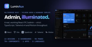 Luminaux - Multipurpose React Tailwind Admin & Dashboard Template by PVR_TECH_STUDIO