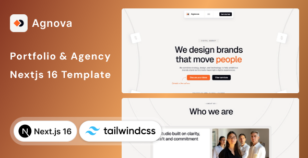 Agnova - AI Agency Portfolio Nextjs & Tailwind Template by Unifato