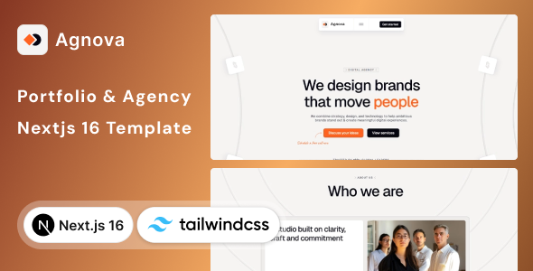 Agnova - AI Agency Portfolio Nextjs & Tailwind Template by Unifato