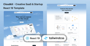 Cloudkit - Creative SaaS Startup React 19 & Tailwind CSS 4 Template by Unifato