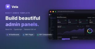 Vela - React Admin Dashboard Template by elsayedB