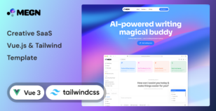 Megn - Creative SaaS Vue & Tailwind CSS Template by Unifato