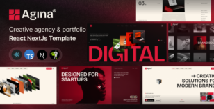 Agina - Creative Agency & Portfolio React NextJs Template by Theme-Junction