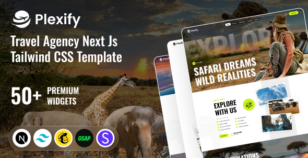 Plexify - Travel Agency Next Js Tailwind CSS Template by DexignZone