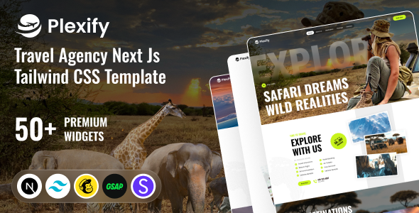 Plexify - Travel Agency Next Js Tailwind CSS Template by DexignZone