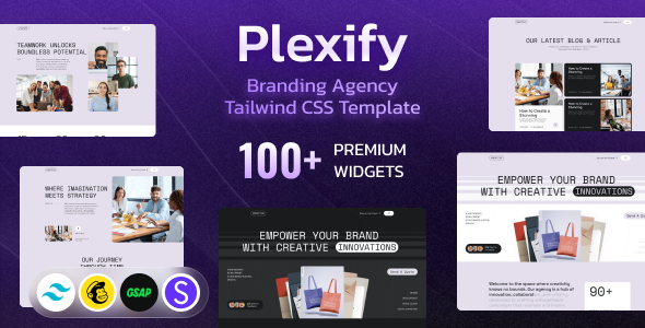 Plexify - Branding Agency Tailwind CSS Template by DexignZone
