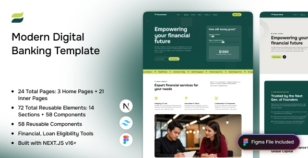 SecureVest - Modern Digital Banking & Financial Services Next.js Template by electronthemes