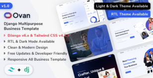 Ovan - Django Multipurpose Business & Corporate Template by ShreeThemes