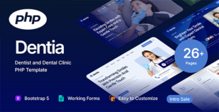 Dentia - Dental Clinic & Dentist PHP Website Template by designesia