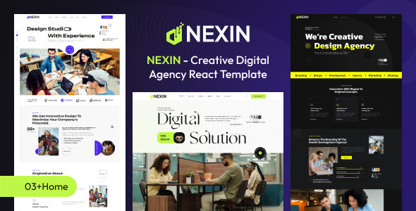 Nexin – Creative Digital Agency & Portfolio React Template by starplate