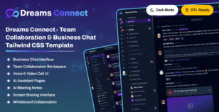 Dreams Connect - Team Collaboration & Business Chat Tailwind CSS Template by dreamstechnologies