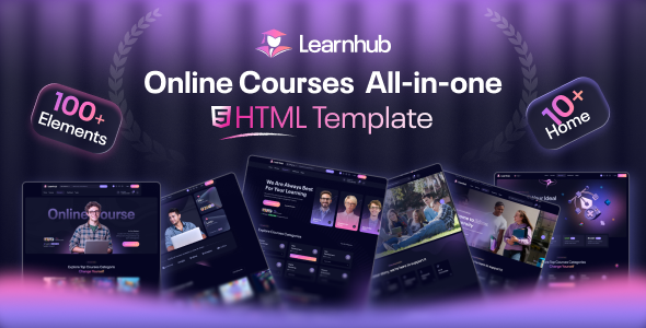 Learnhub – Online Learning & Education HTML5 Template by Rainbow-Themes